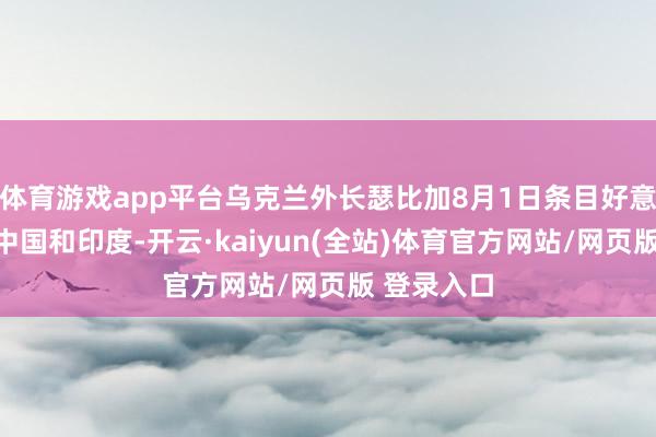 体育游戏app平台乌克兰外长瑟比加8月1日条目好意思国制裁中国和印度-开云·kaiyun(全站)体育官方网站/网页版 登录入口