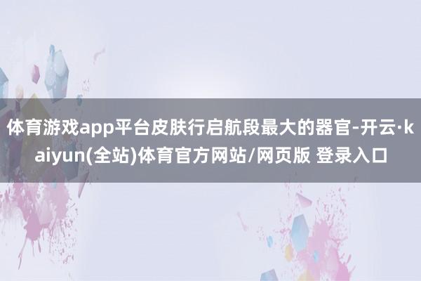体育游戏app平台皮肤行启航段最大的器官-开云·kaiyun(全站)体育官方网站/网页版 登录入口